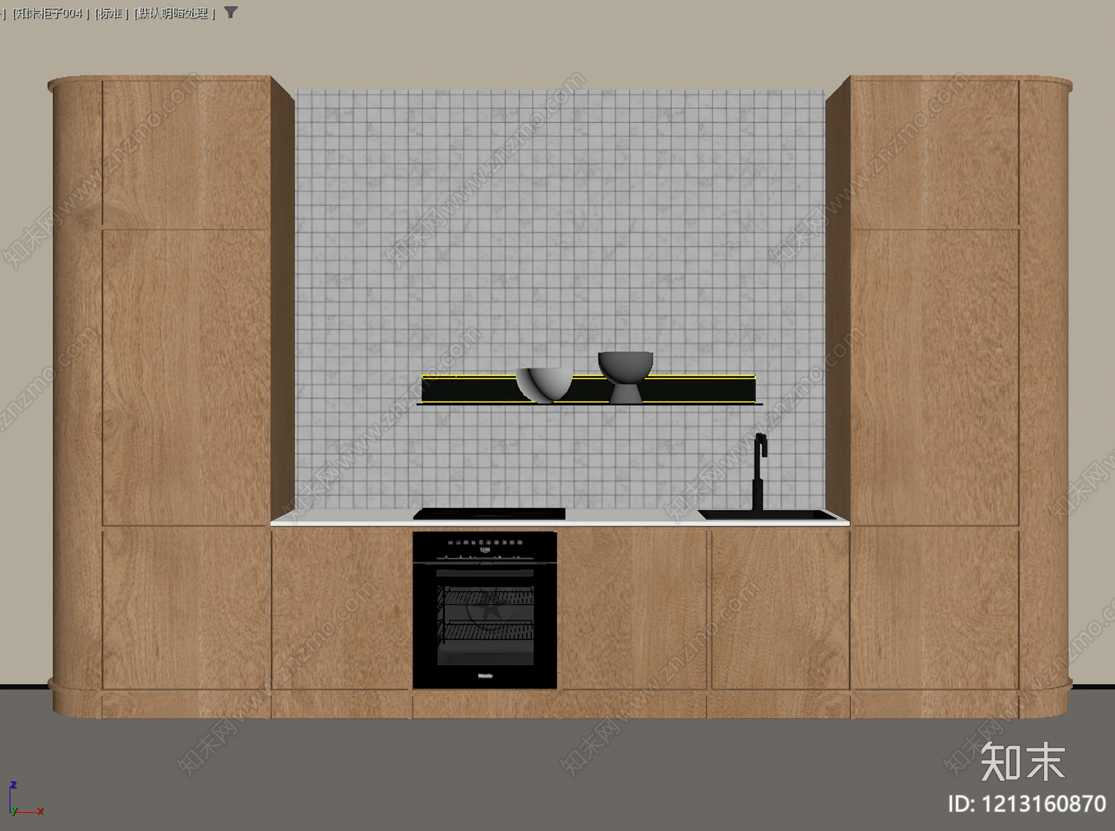 现代餐边柜SU模型下载【ID:1213160870】