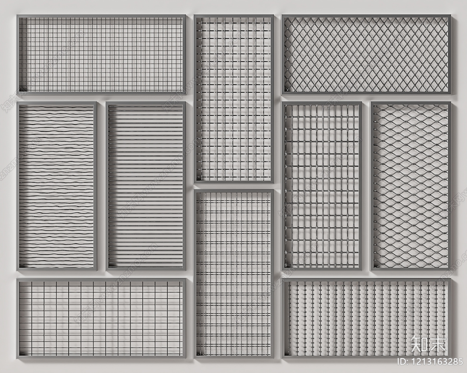 极简栅栏SU模型下载【ID:1213163285】