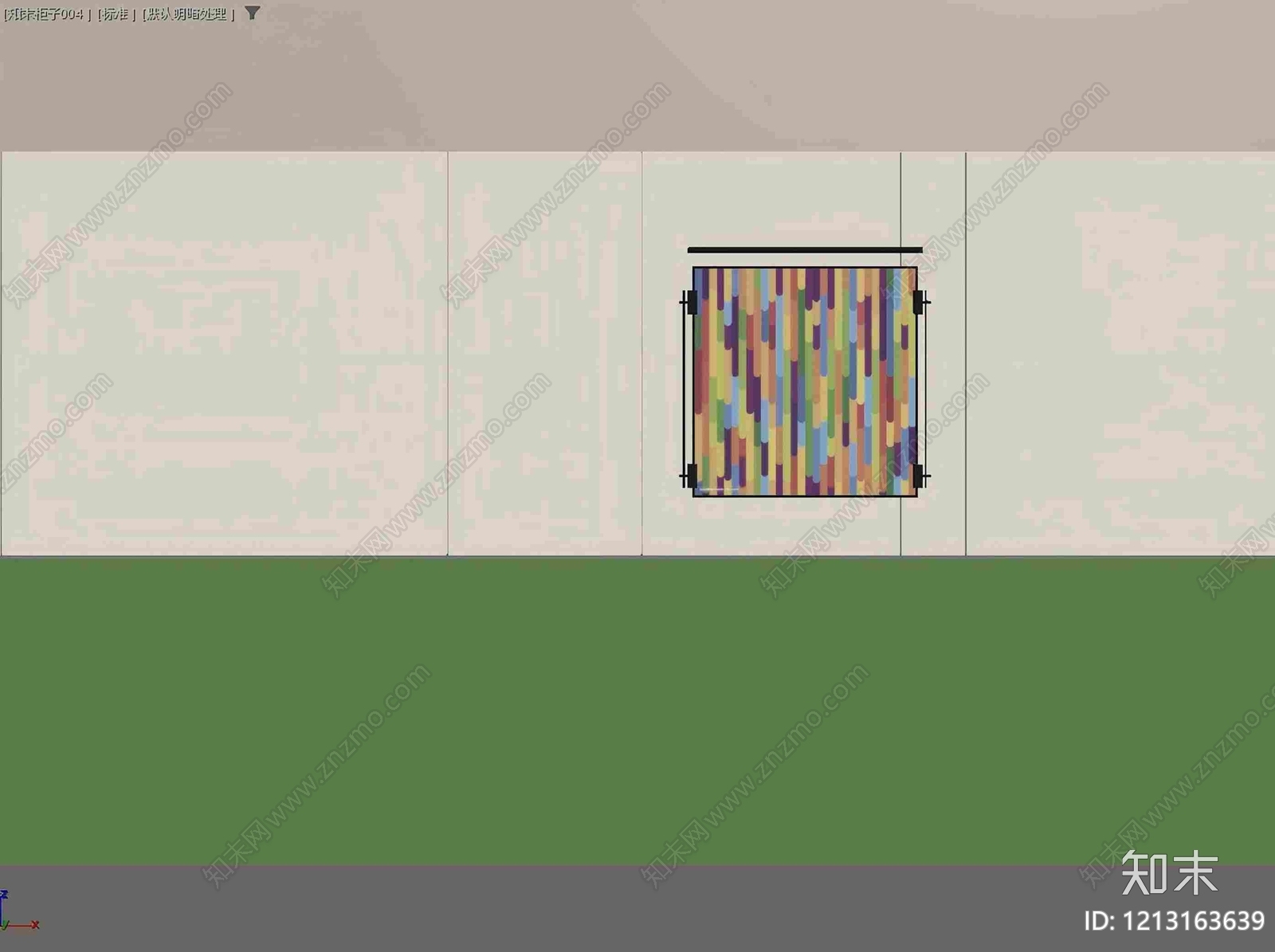 现代简约背景墙SU模型下载【ID:1213163639】