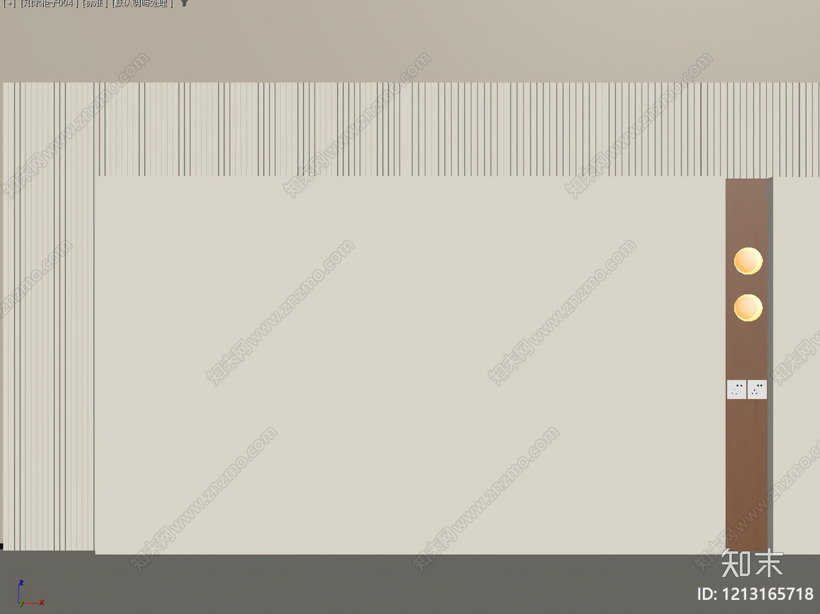 奶油风背景墙SU模型下载【ID:1213165718】