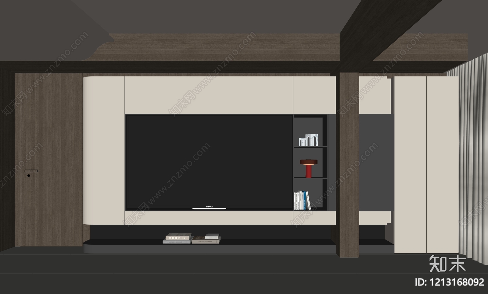 现代背景墙SU模型下载【ID:1213168092】