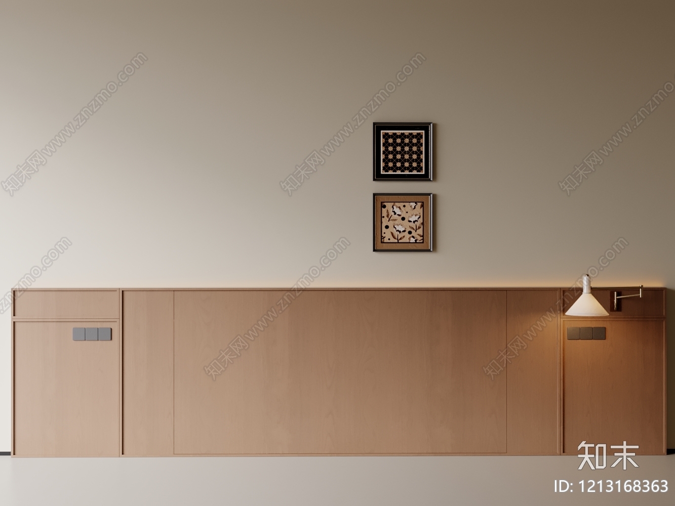 现代简约背景墙SU模型下载【ID:1213168363】
