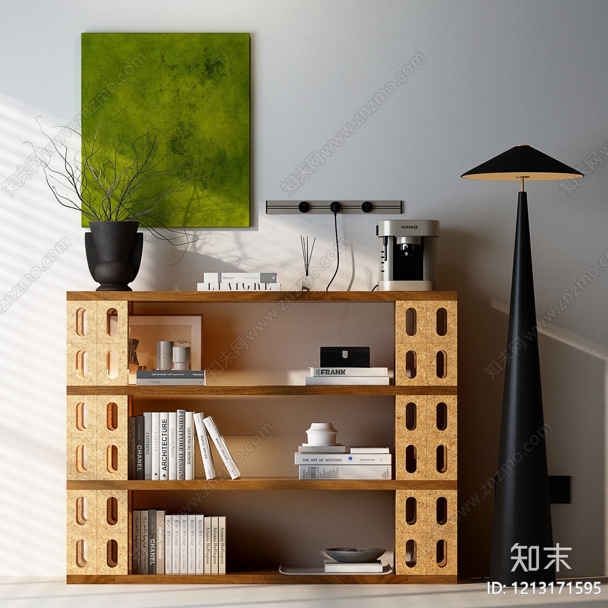 现代简约餐边柜SU模型下载【ID:1213171595】