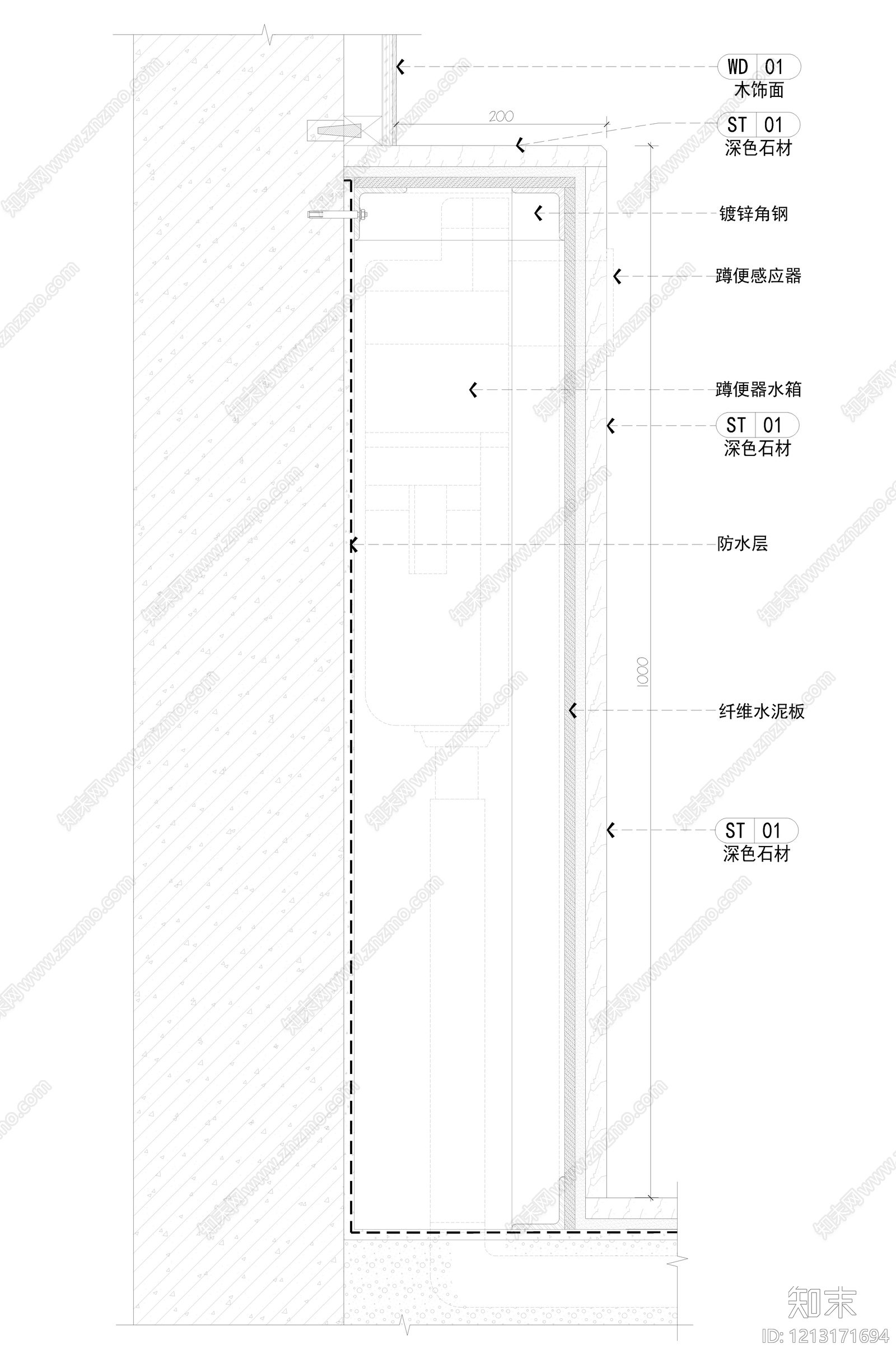 卫生间综合节点施工图下载【ID:1213171694】