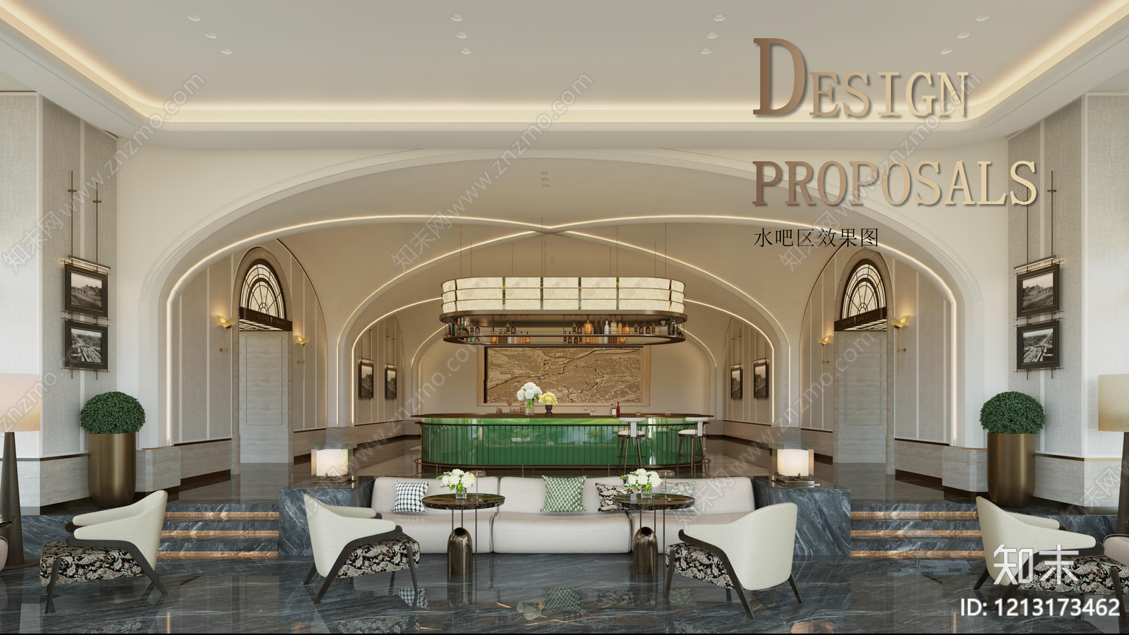 现代复古售楼处软装下载【ID:1213173462】