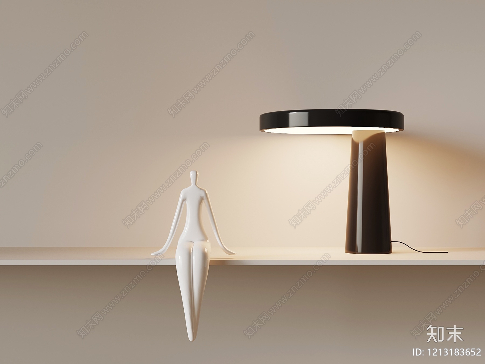 极简台灯3D模型下载【ID:1213183652】