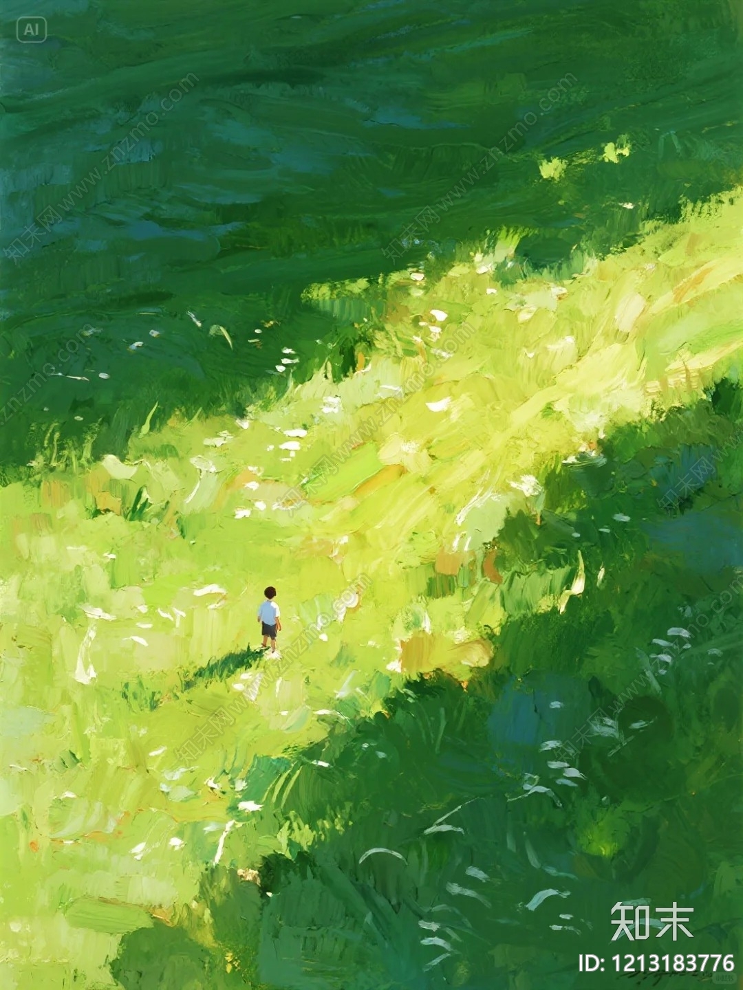 现代新中式油画贴图下载【ID:1213183776】