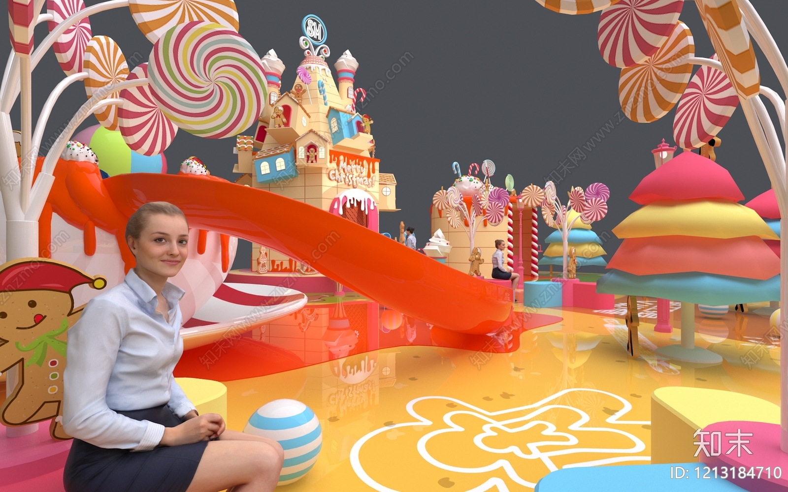 童话风圣诞美陈3D模型下载【ID:1213184710】