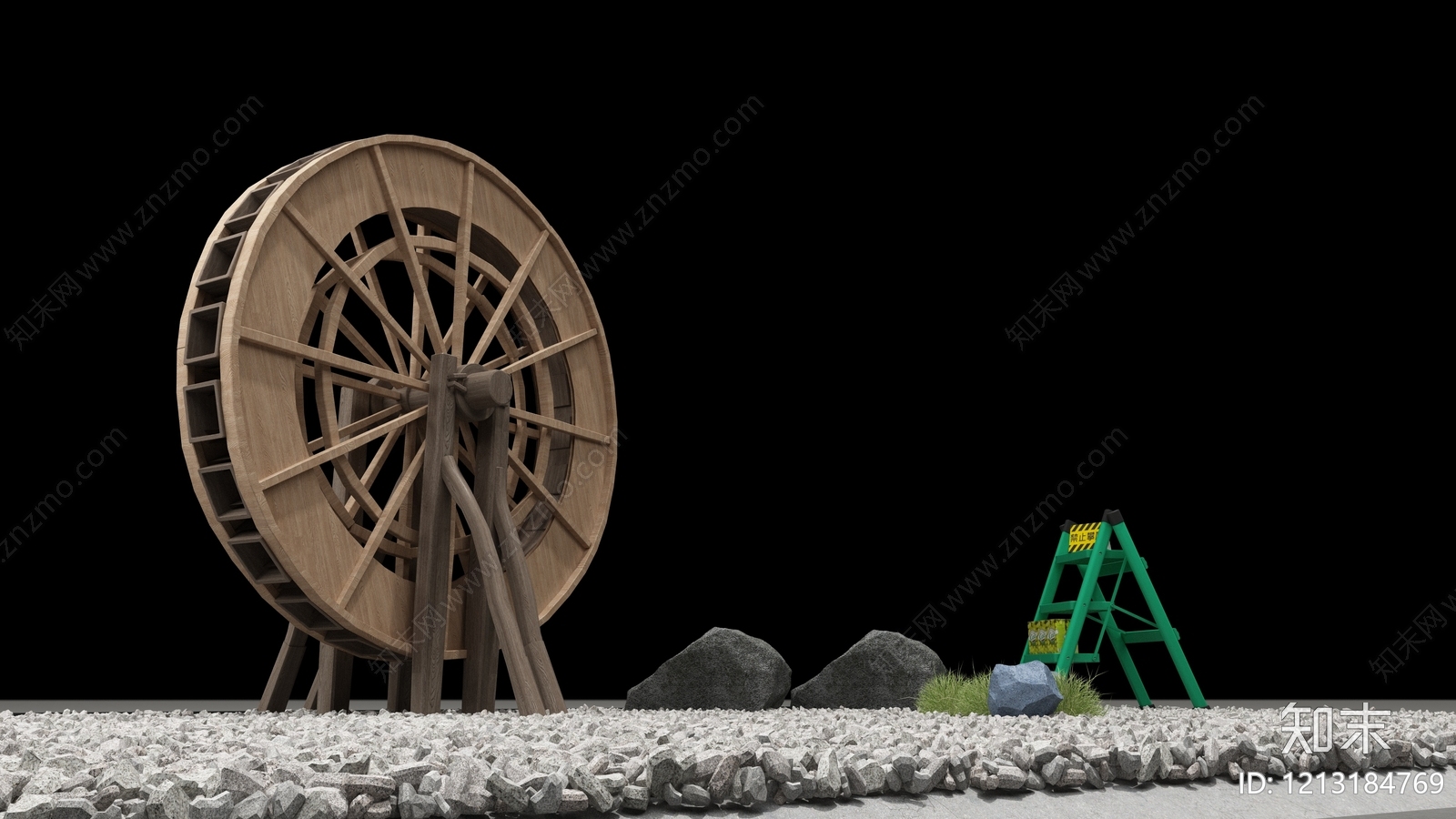 新中式景观其他景观小品3D模型下载【ID:1213184769】