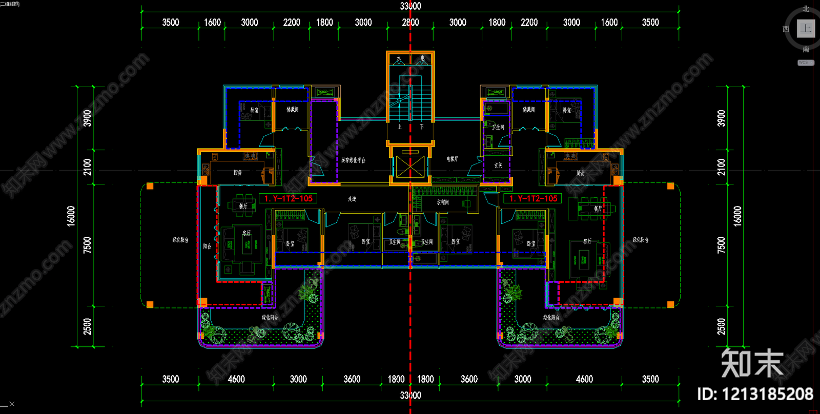 现代住宅楼建筑cad施工图下载【ID:1213185208】