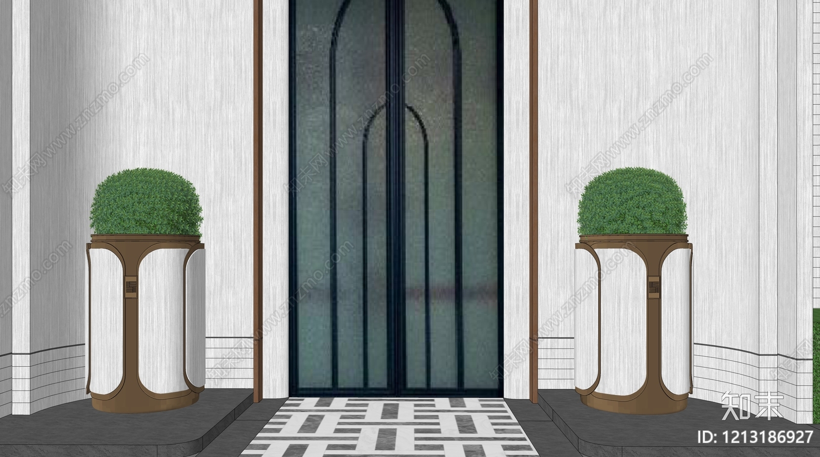 新古典花钵花器SU模型下载【ID:1213186927】