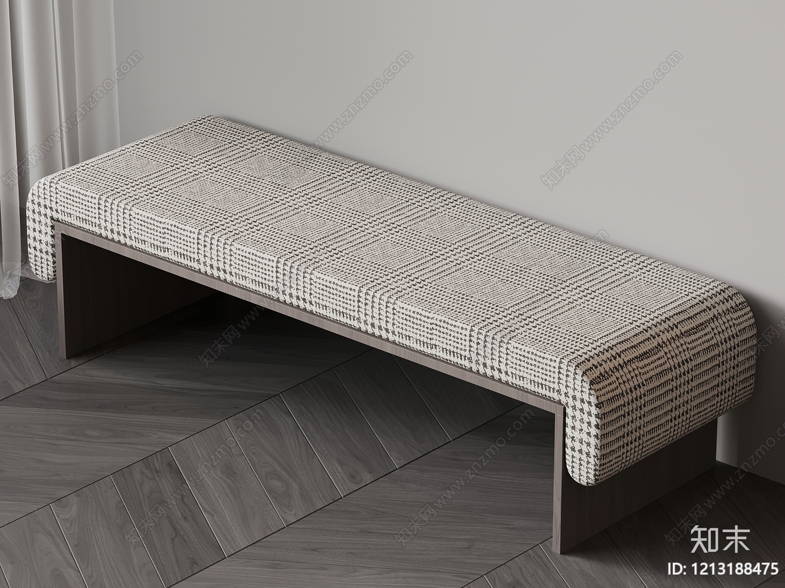 现代简约床尾凳3D模型下载【ID:1213188475】