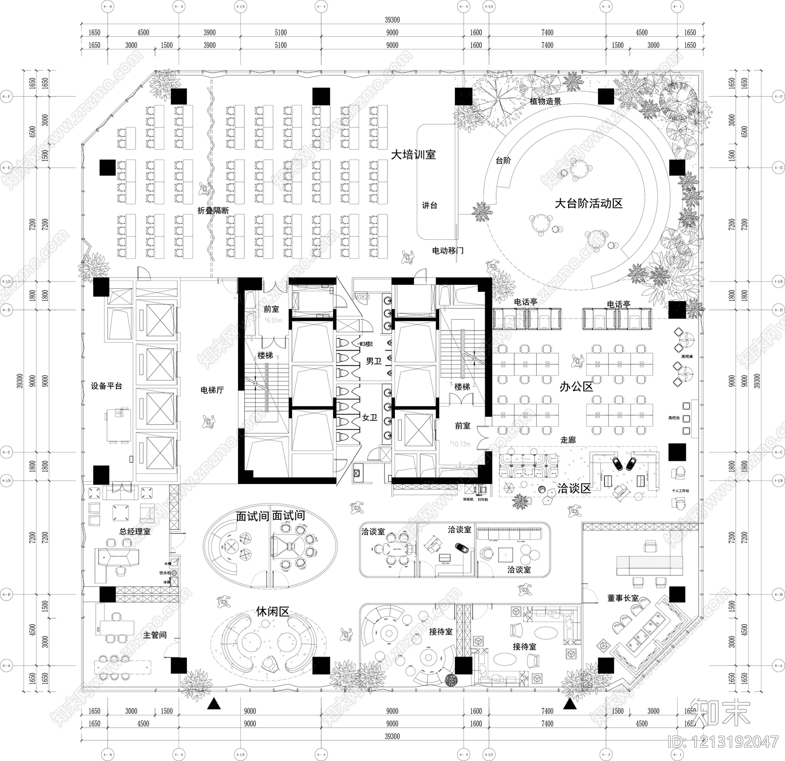 办公大堂施工图下载【ID:1213192047】