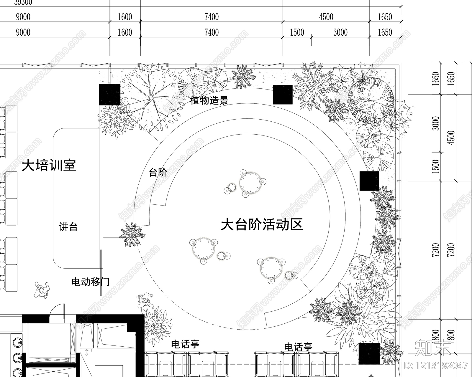 办公大堂cad施工图下载【ID:1213192047】