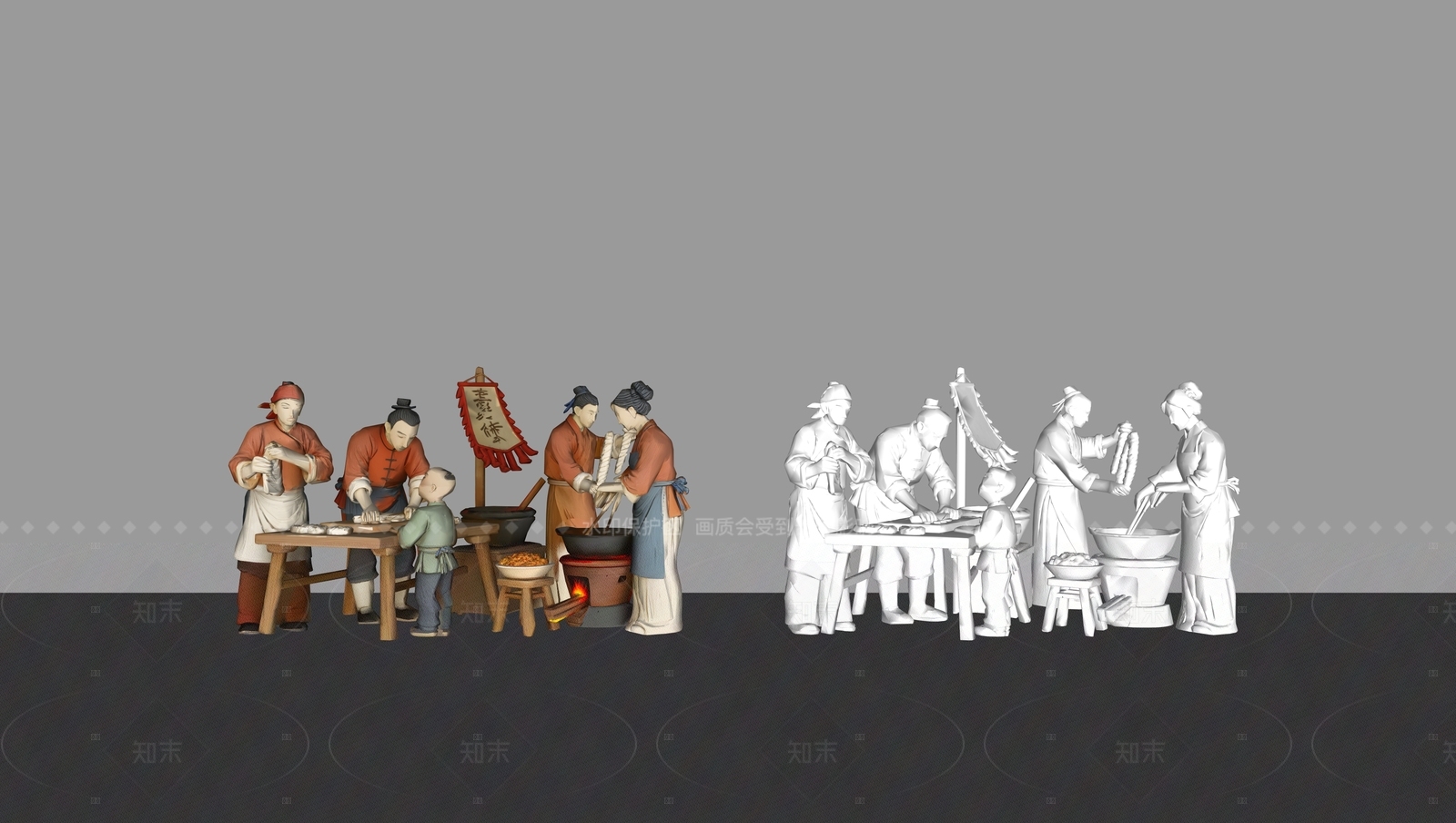 新中式多人SU模型下载【ID:1213193911】