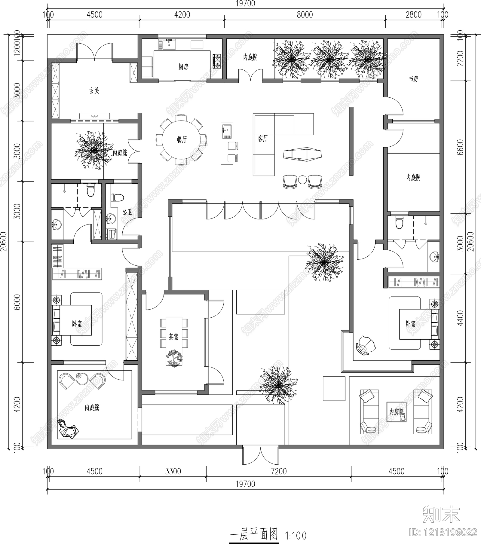 现代别墅建筑施工图下载【ID:1213196022】