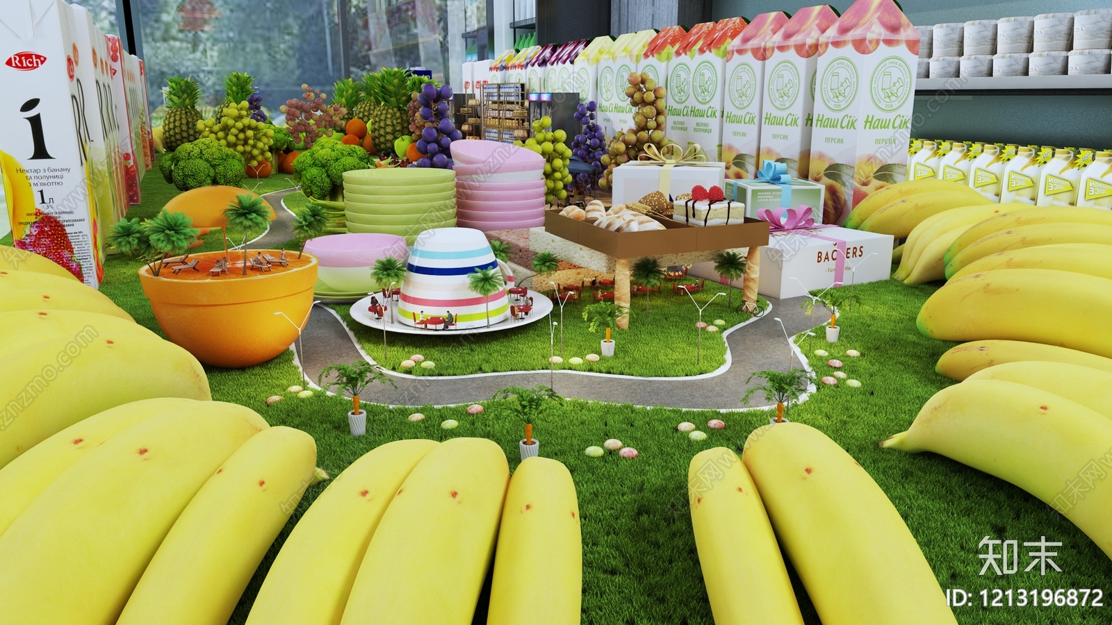 微缩景观风橱窗3D模型下载【ID:1213196872】