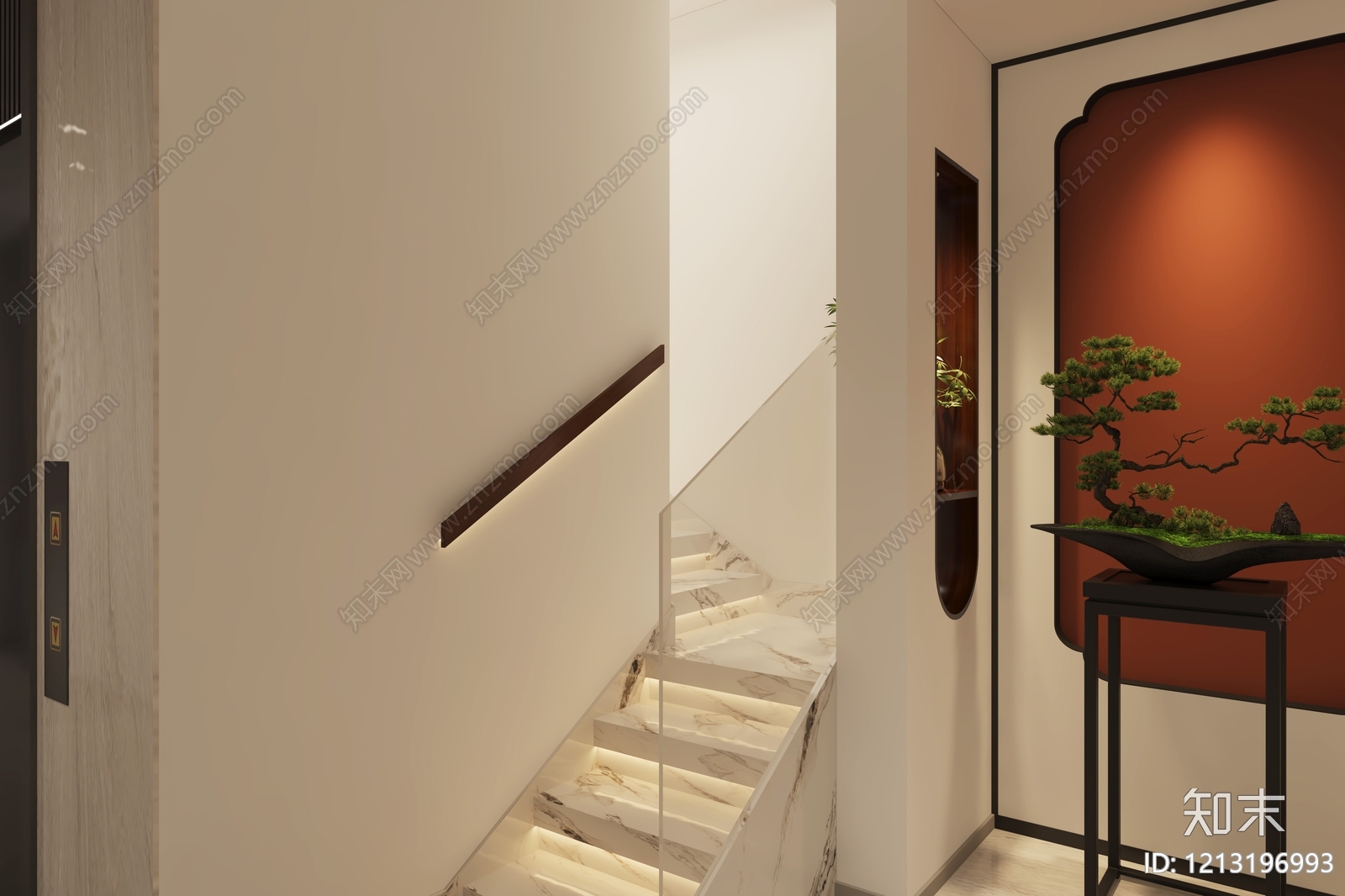 新中式玄关3D模型下载【ID:1213196993】