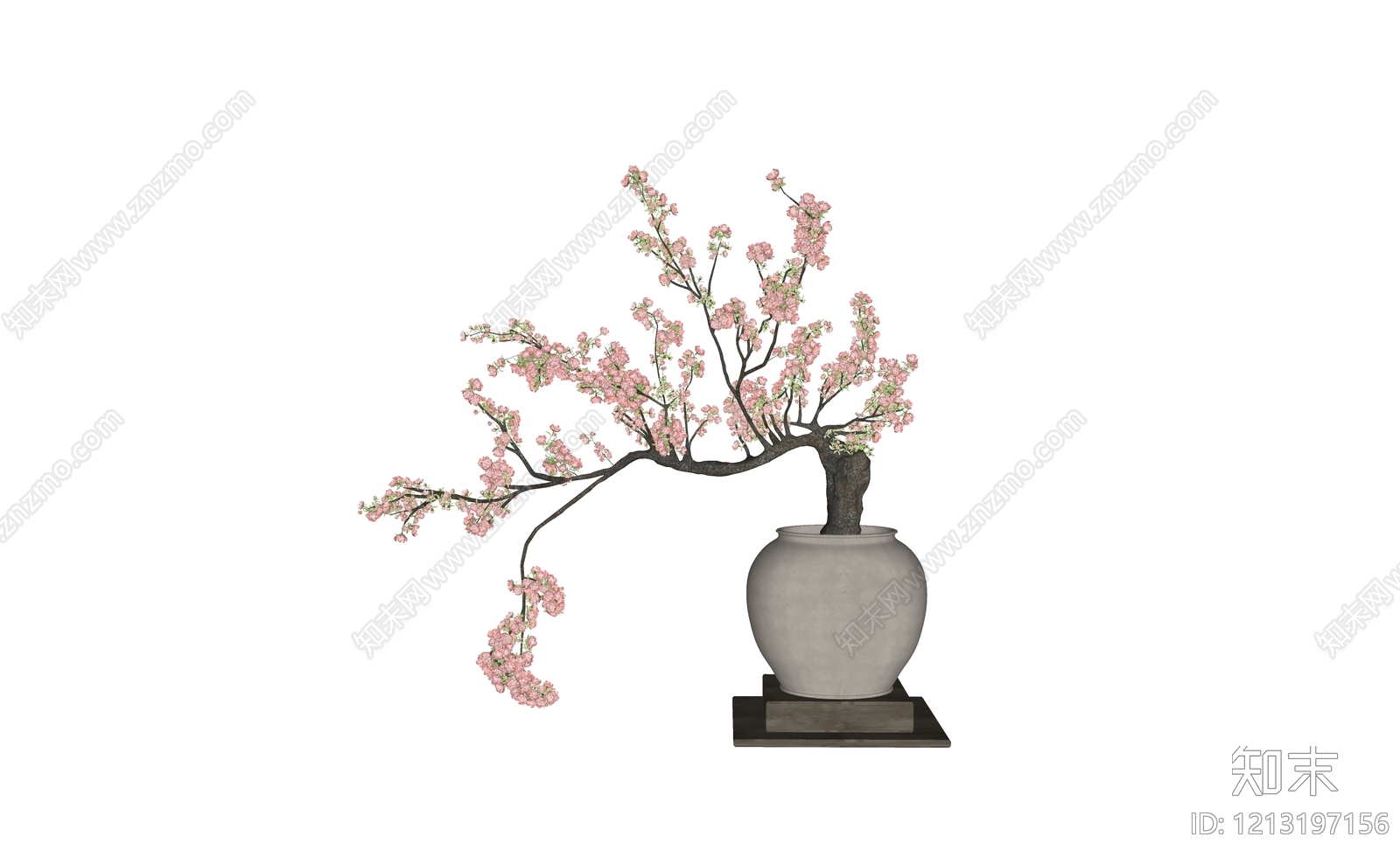 侘寂花艺SU模型下载【ID:1213197156】