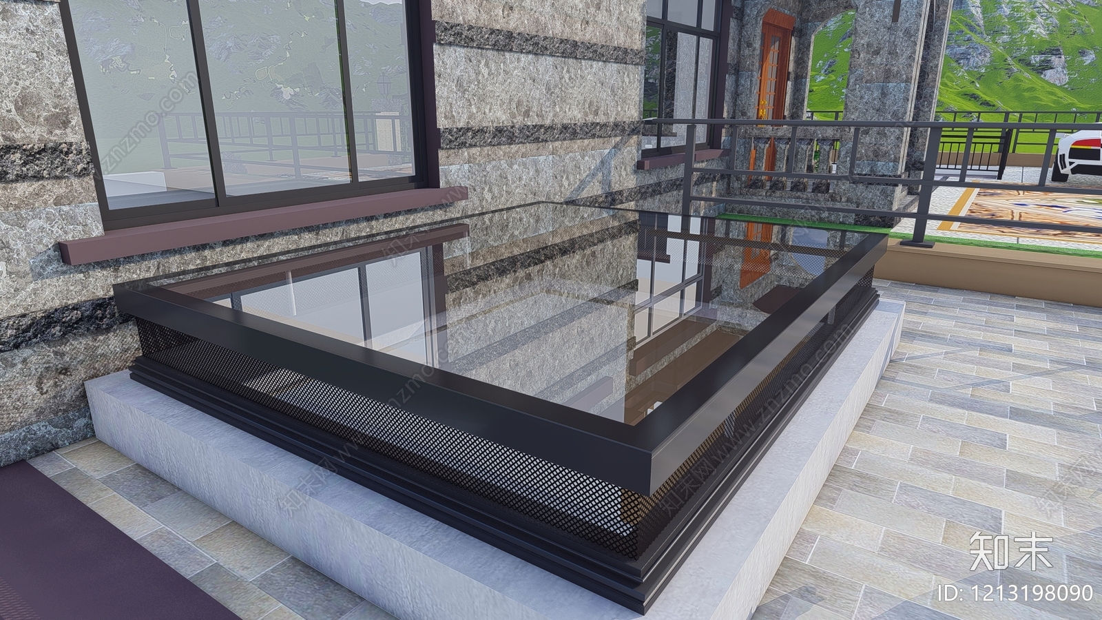 现代简约天窗SU模型下载【ID:1213198090】