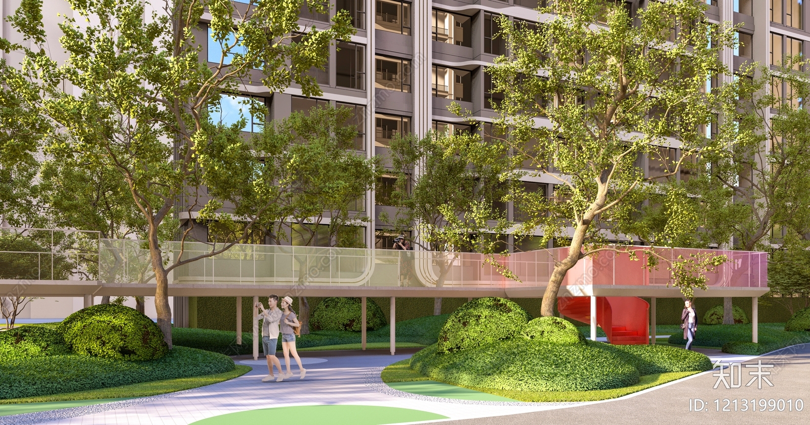 现代连廊SU模型下载【ID:1213199010】