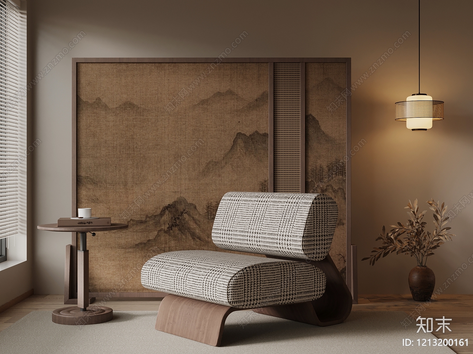 新中式休闲椅3D模型下载【ID:1213200161】