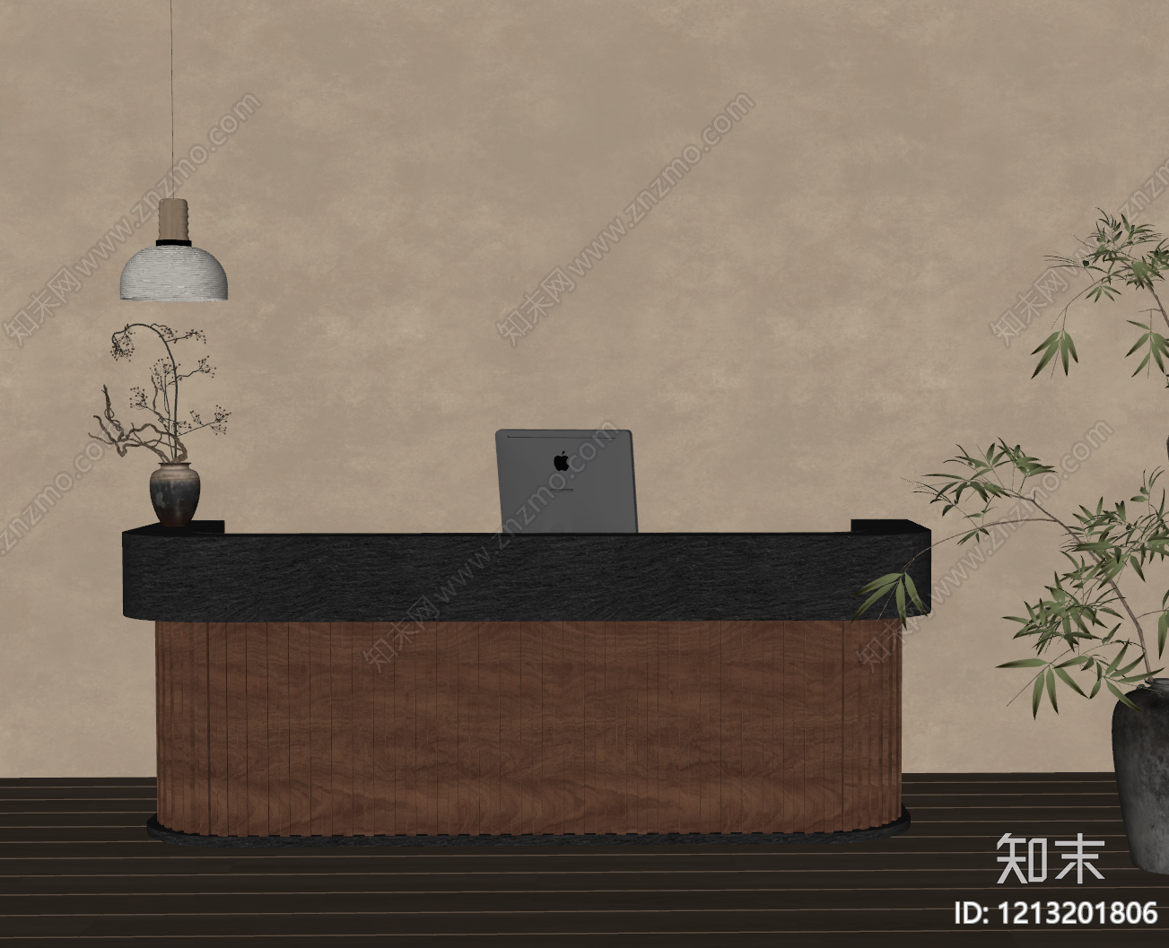新中式前台3D模型下载【ID:1213201806】