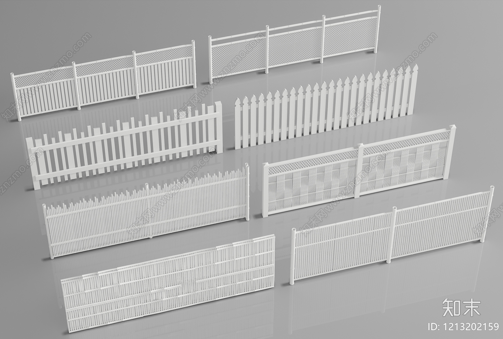极简主义景观围栏3D模型下载【ID:1213202159】