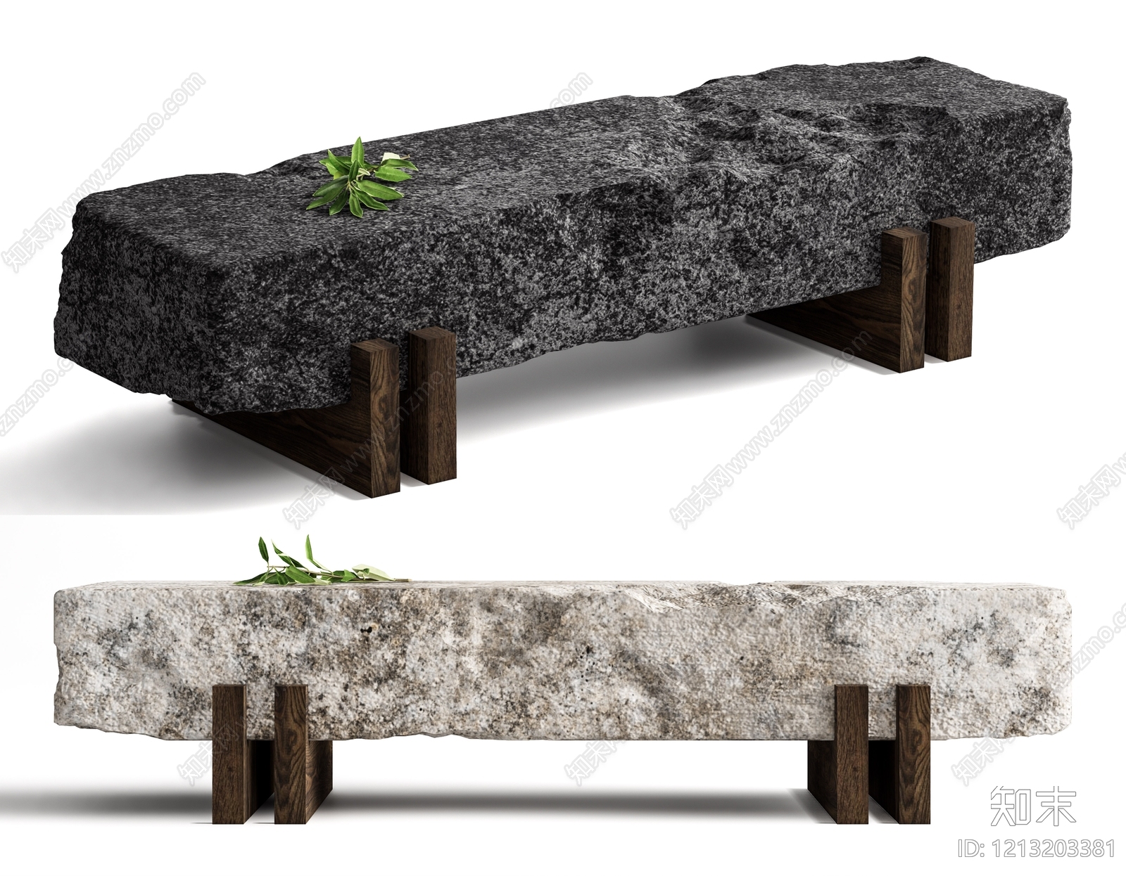 新中式景观座椅3D模型下载【ID:1213203381】