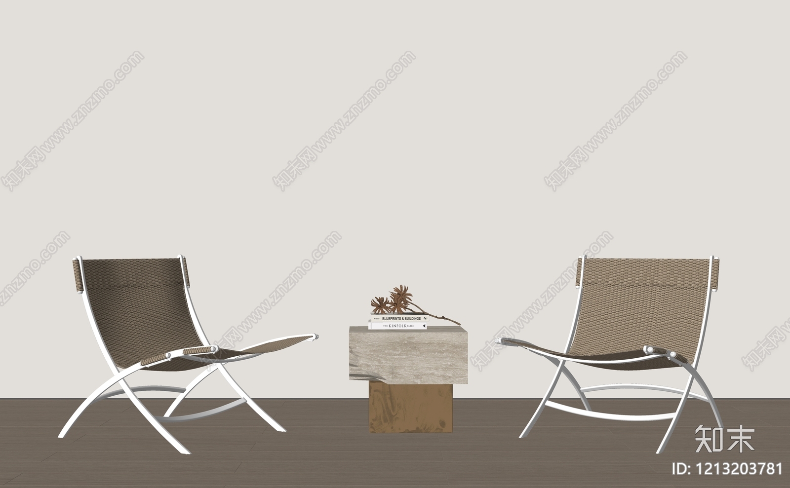 极简休闲桌椅SU模型下载【ID:1213203781】
