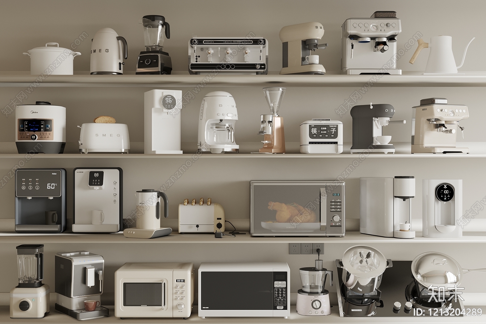 奶油风烤箱SU模型下载【ID:1213204289】