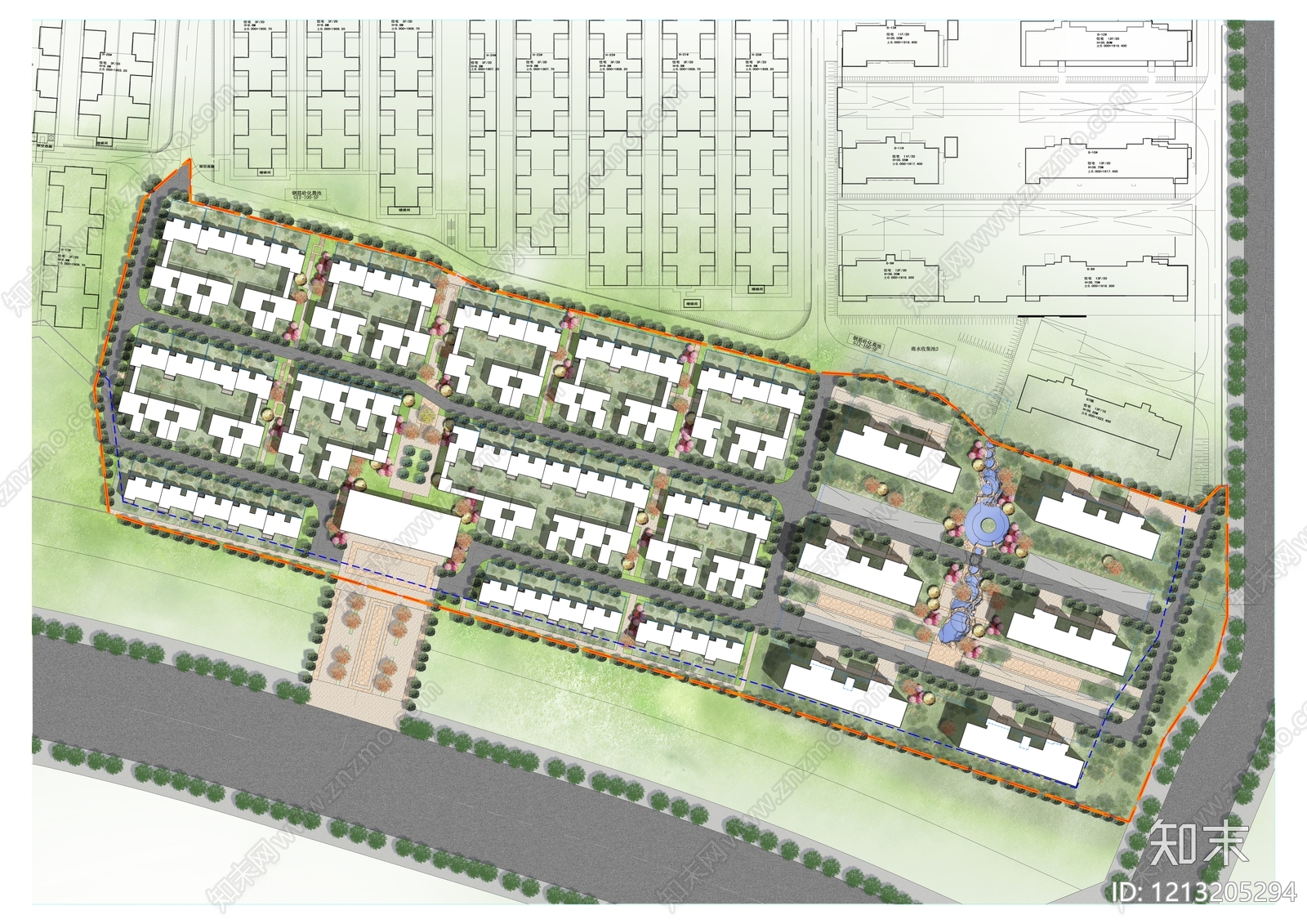 新中式别墅建筑施工图下载【ID:1213205294】