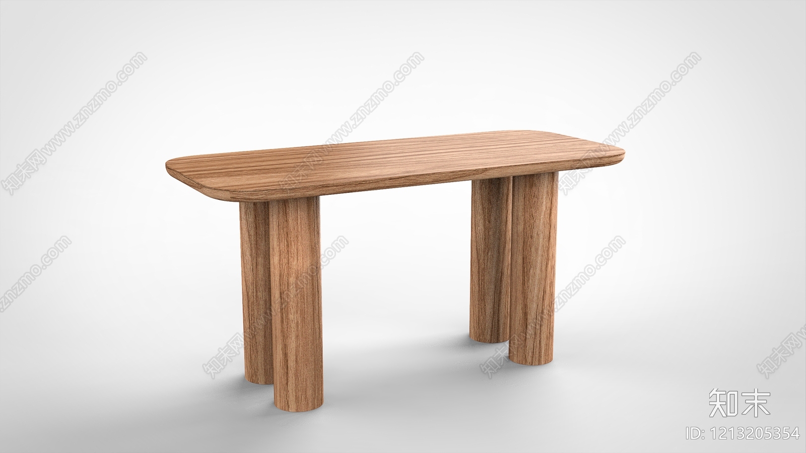原木风餐桌3D模型下载【ID:1213205354】