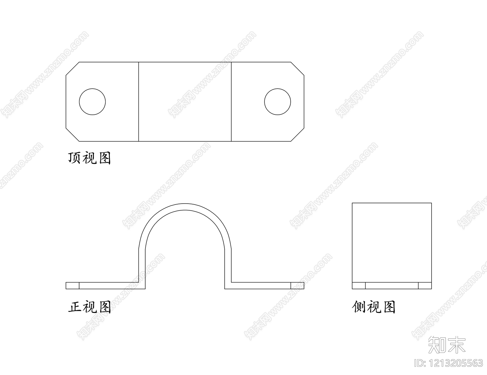 现代五金管件cad施工图下载【ID:1213205563】