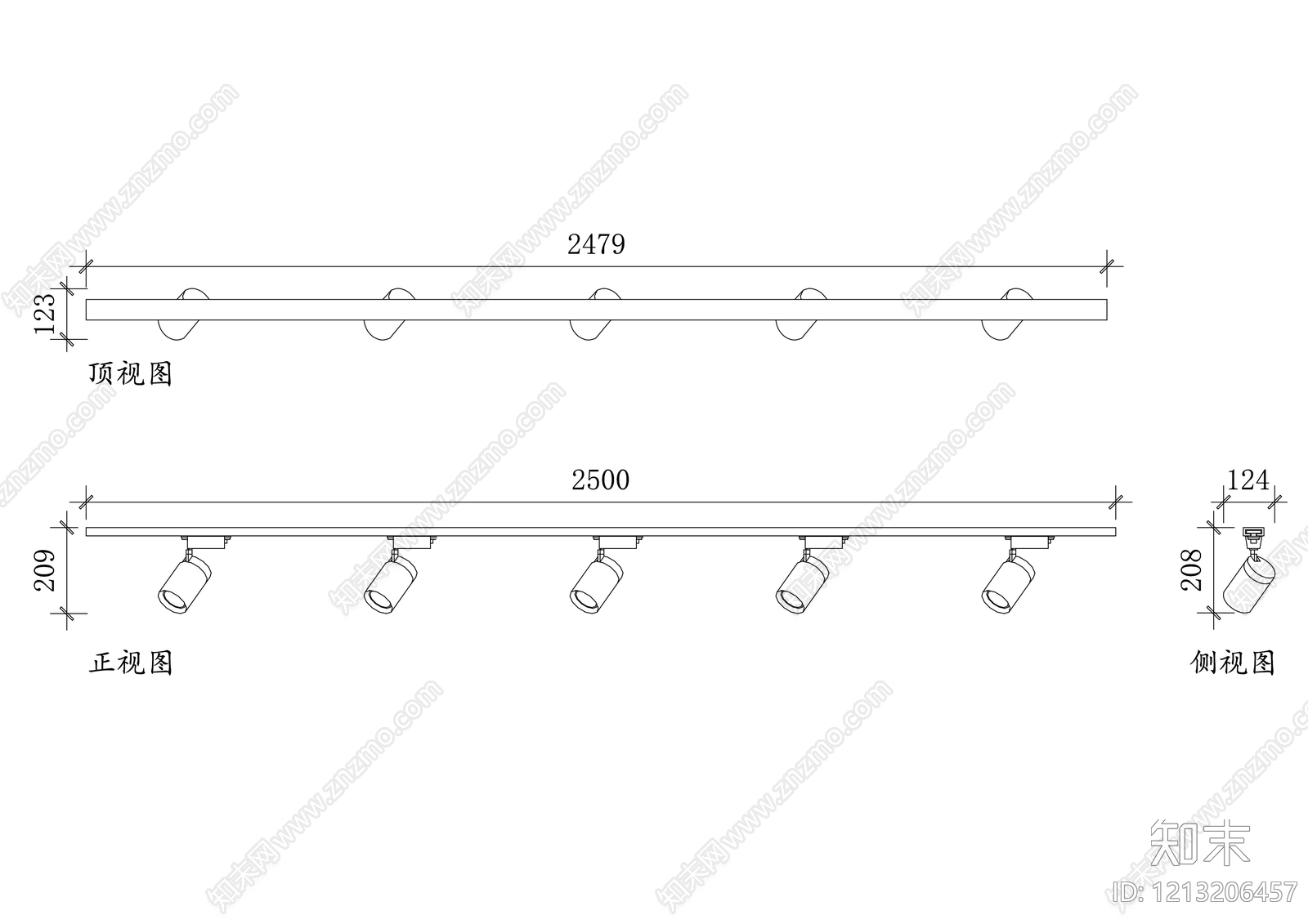 现代灯具图库施工图下载【ID:1213206457】