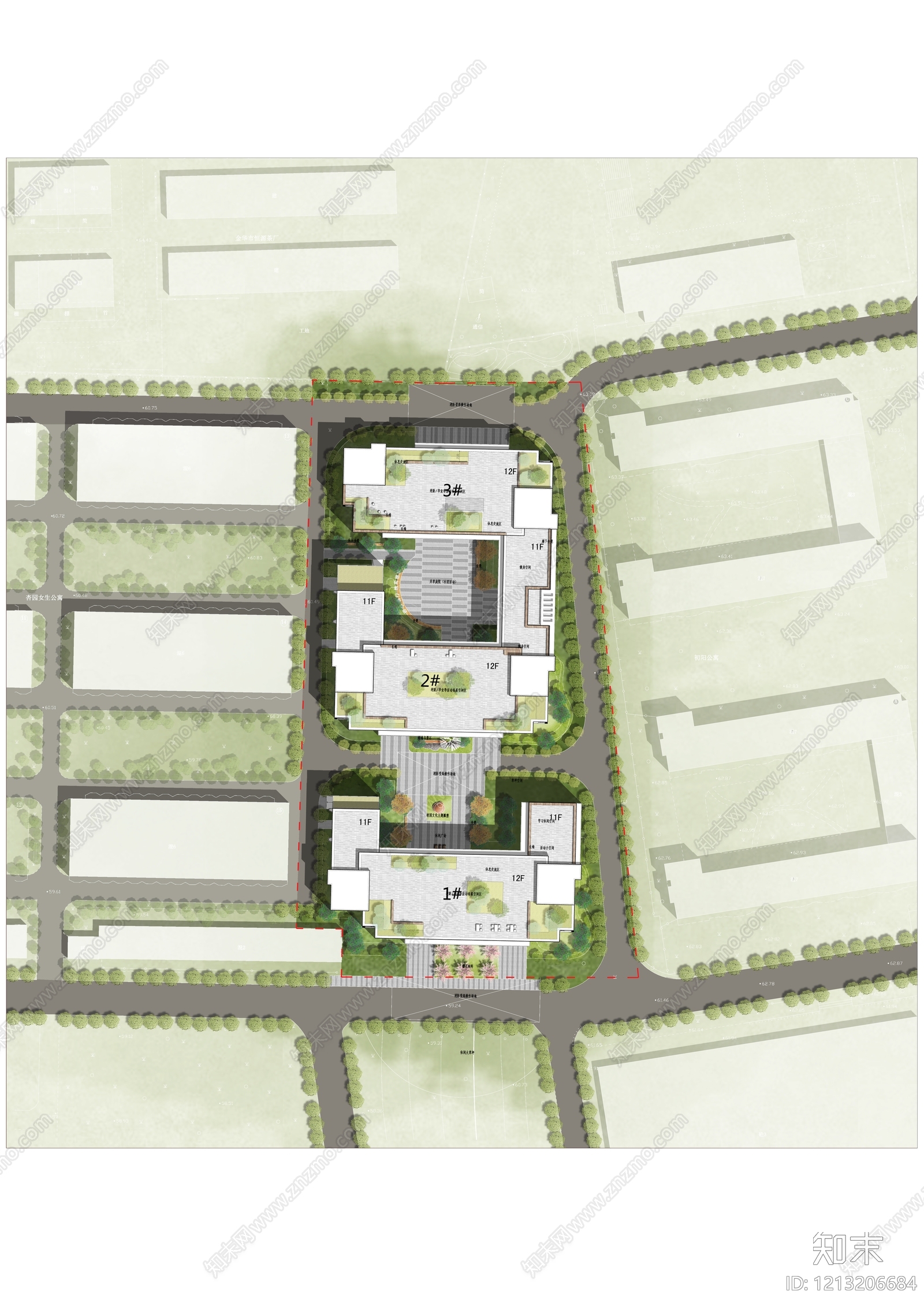 现代学校建筑cad施工图下载【ID:1213206684】