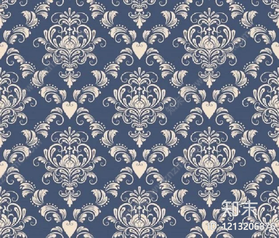 欧式复古花纹壁纸贴图下载【ID:1213206876】