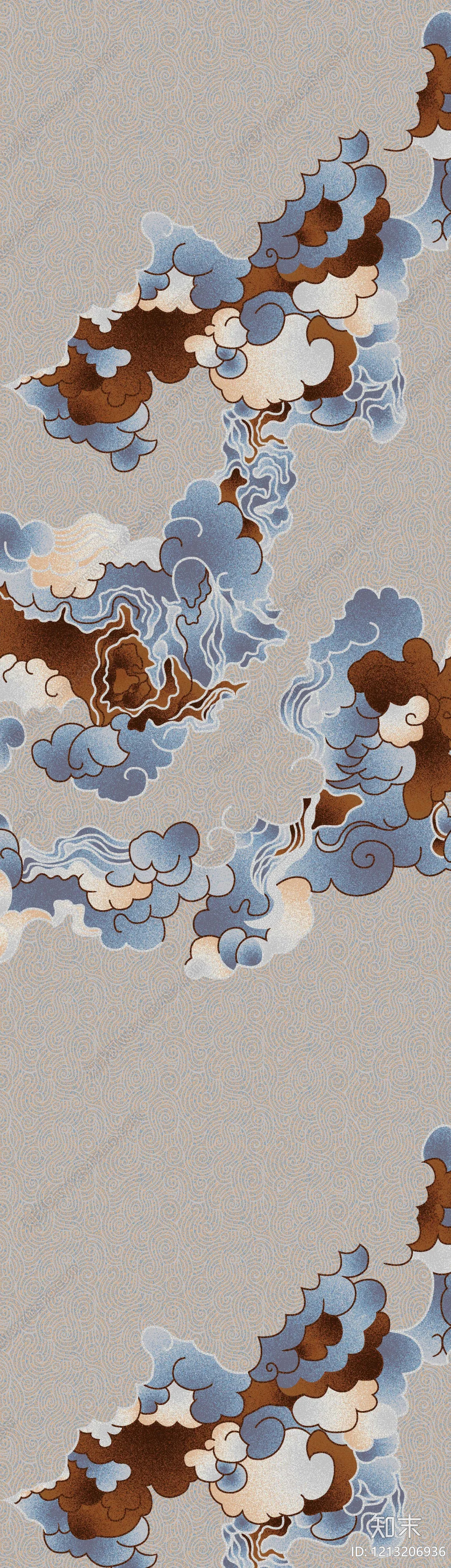 新中式中式花纹壁纸贴图下载【ID:1213206936】