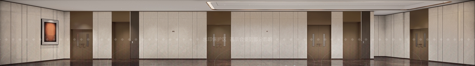 现代简约酒店走廊SU模型下载【ID:1213212144】