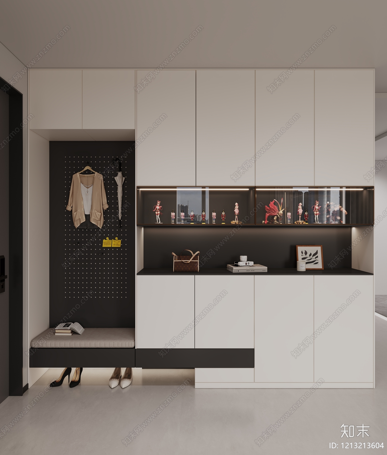 现代简约玄关3D模型下载【ID:1213213604】