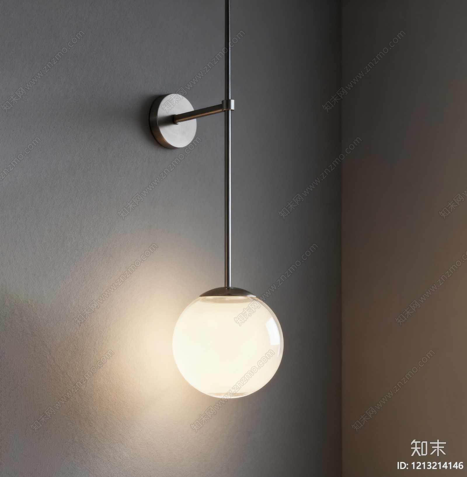 极简壁灯3D模型下载【ID:1213214146】
