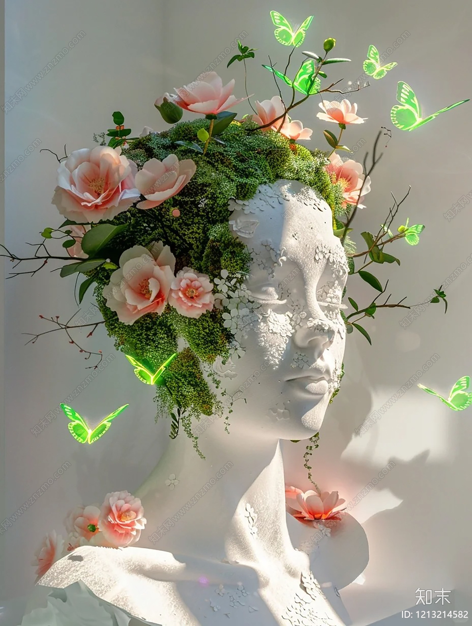 自然仿生艺术橱窗3D模型下载【ID:1213214582】