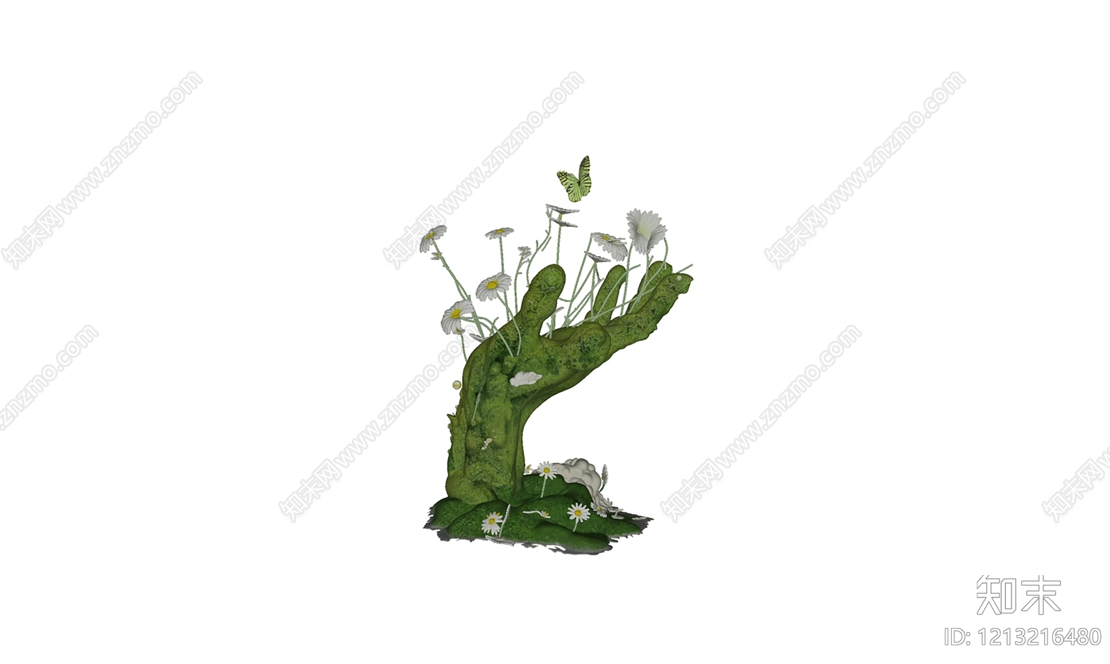 自然仿生装置艺术橱窗SU模型下载【ID:1213216480】