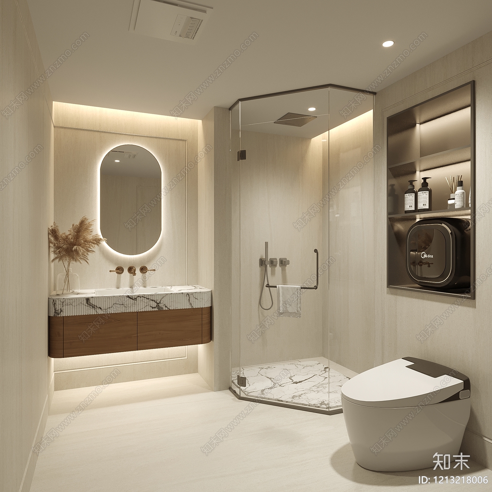 现代卫生间SU模型下载【ID:1213218006】