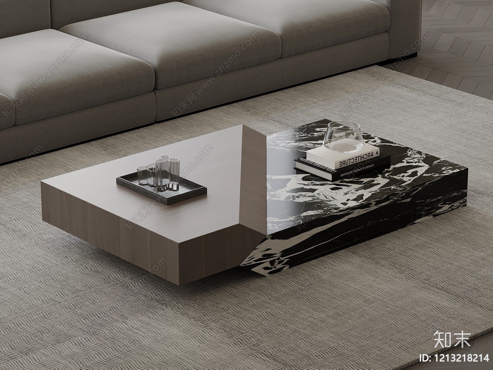 极简茶几3D模型下载【ID:1213218214】