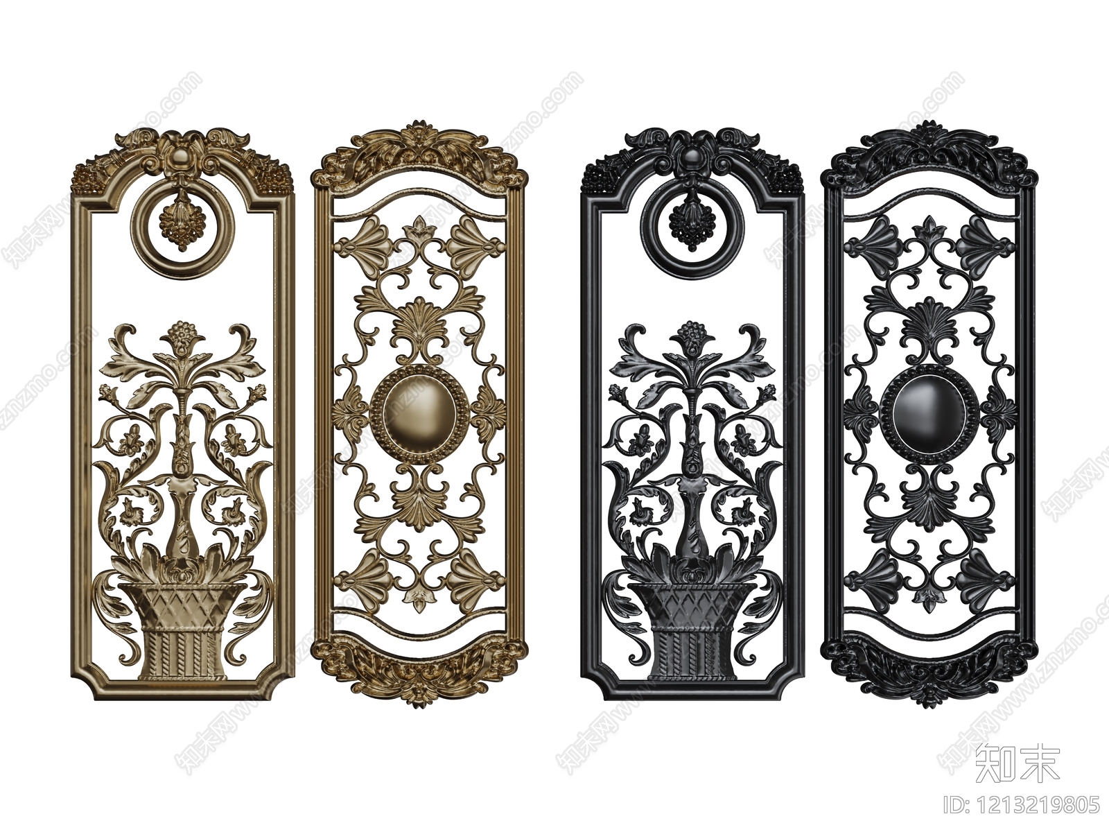 欧式古典雕花SU模型下载【ID:1213219805】