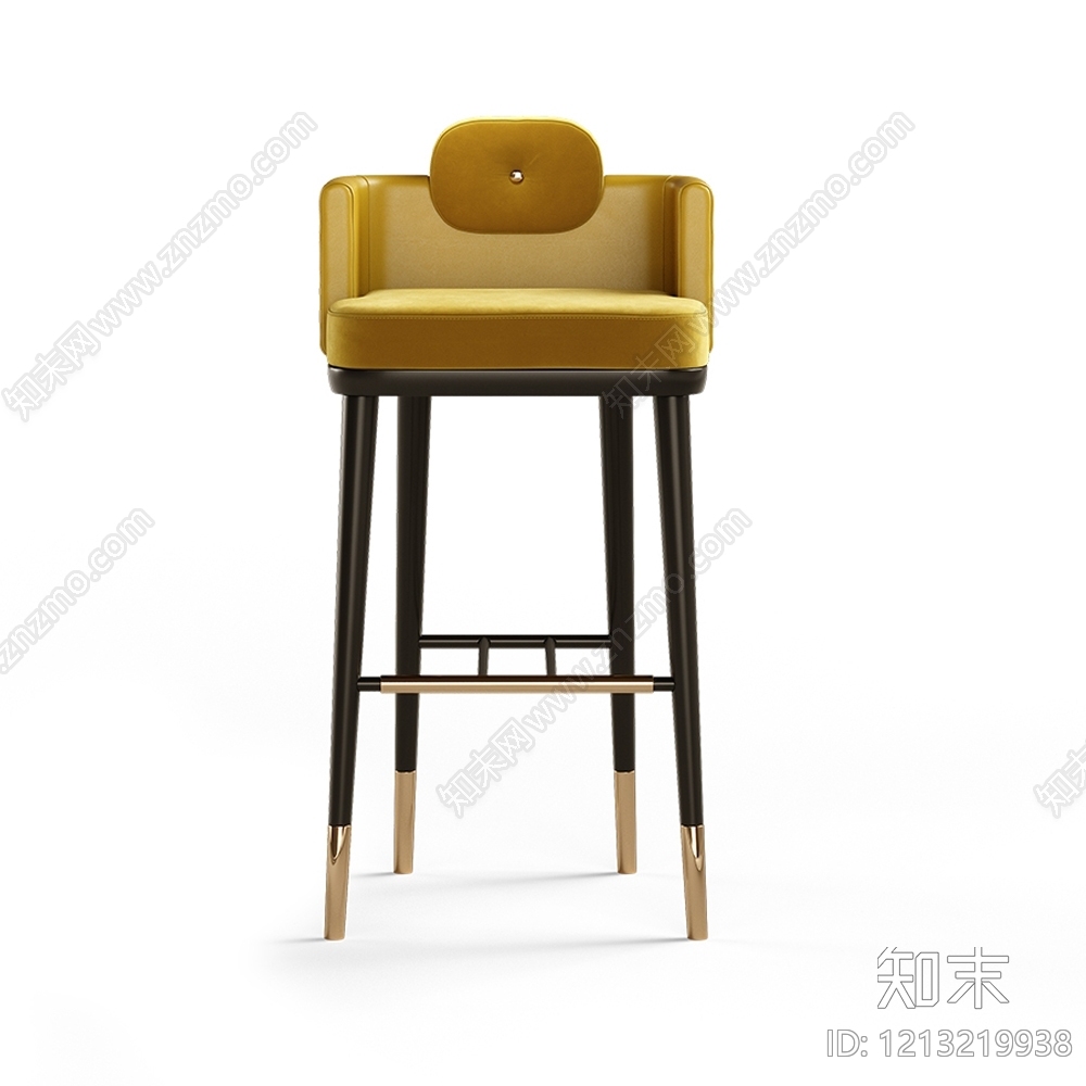 现代轻奢吧椅3D模型下载【ID:1213219938】