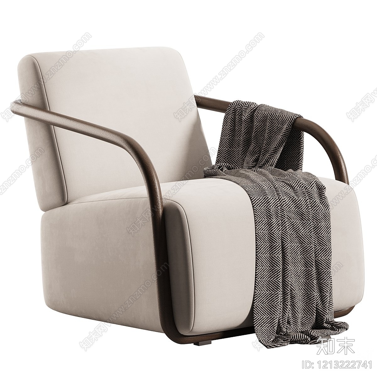 现代简约单人沙发3D模型下载【ID:1213222741】