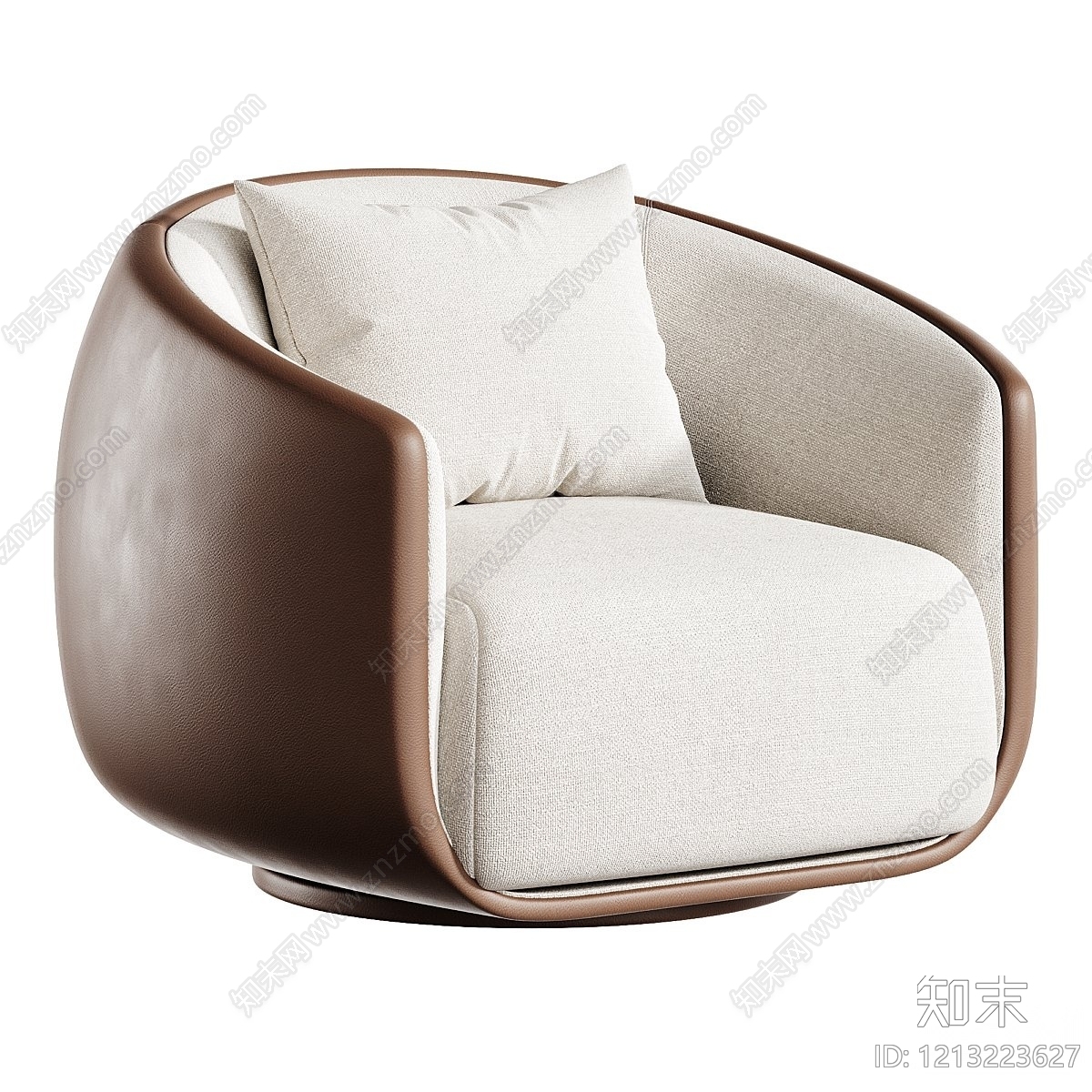 意式单人沙发3D模型下载【ID:1213223627】