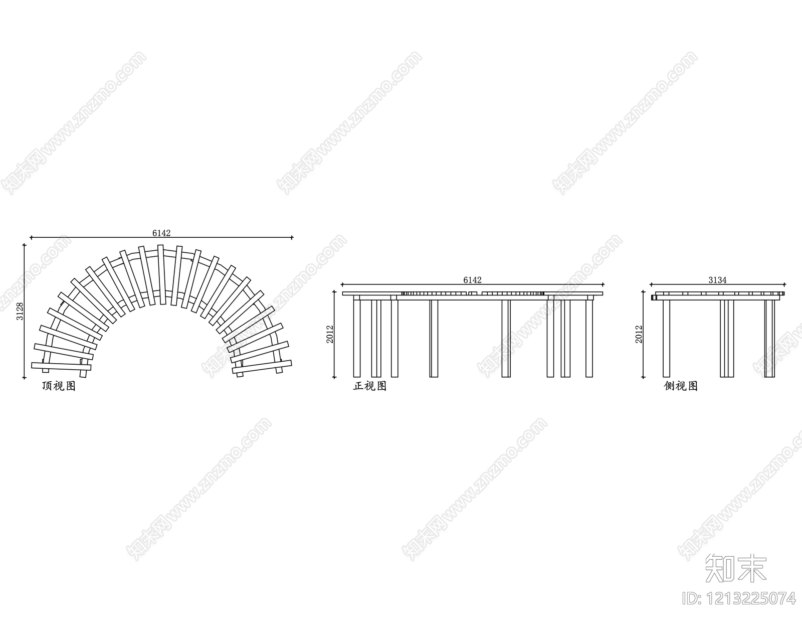 现代亭子图库施工图下载【ID:1213225074】
